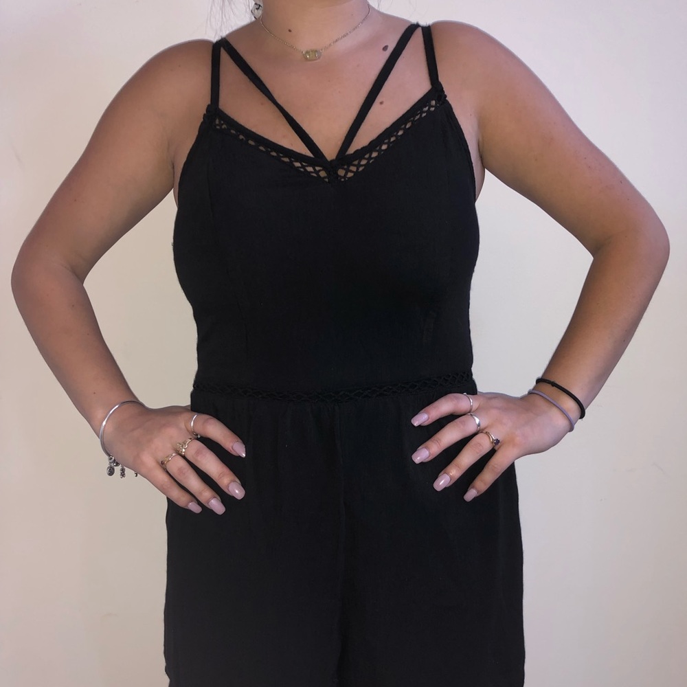 Black Romper - XS - Hollister